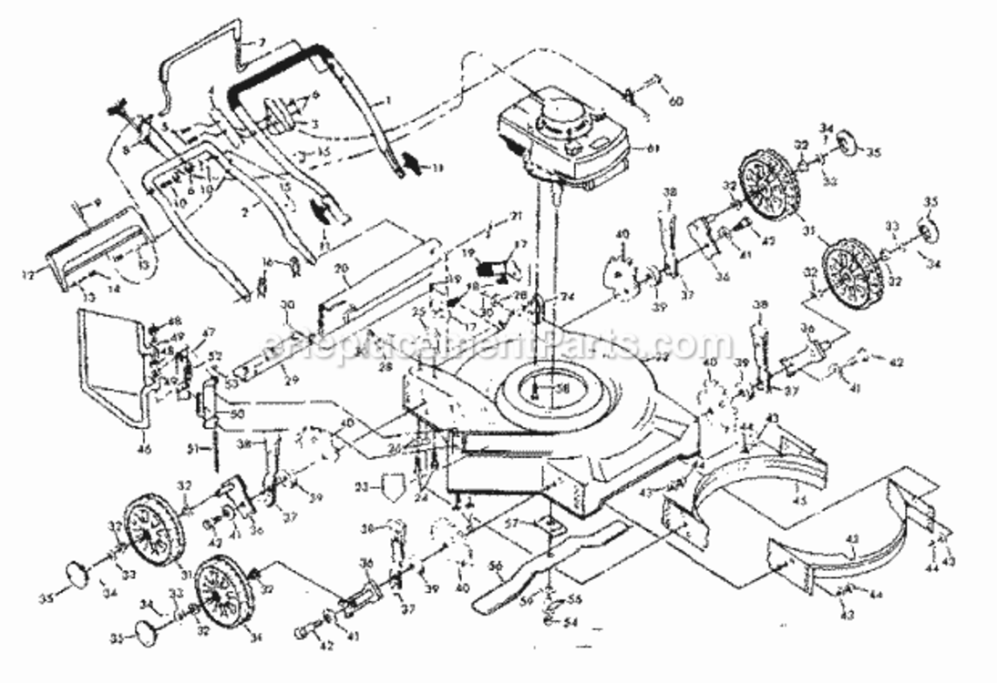 Page A Diagram and Parts List for 917380402  Craftsman Lawn Mower