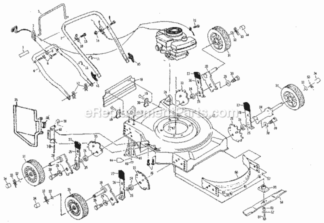 Page A Diagram and Parts List for 917380490  Craftsman Lawn Mower