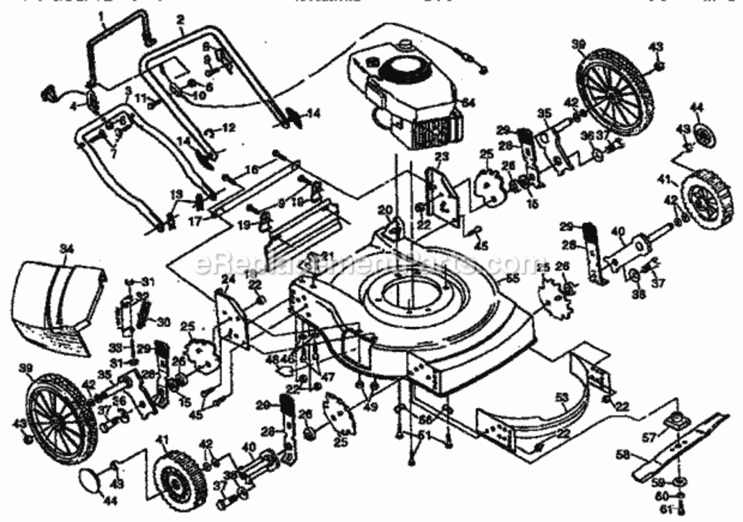 Page A Diagram and Parts List for 917380520  Craftsman Lawn Mower