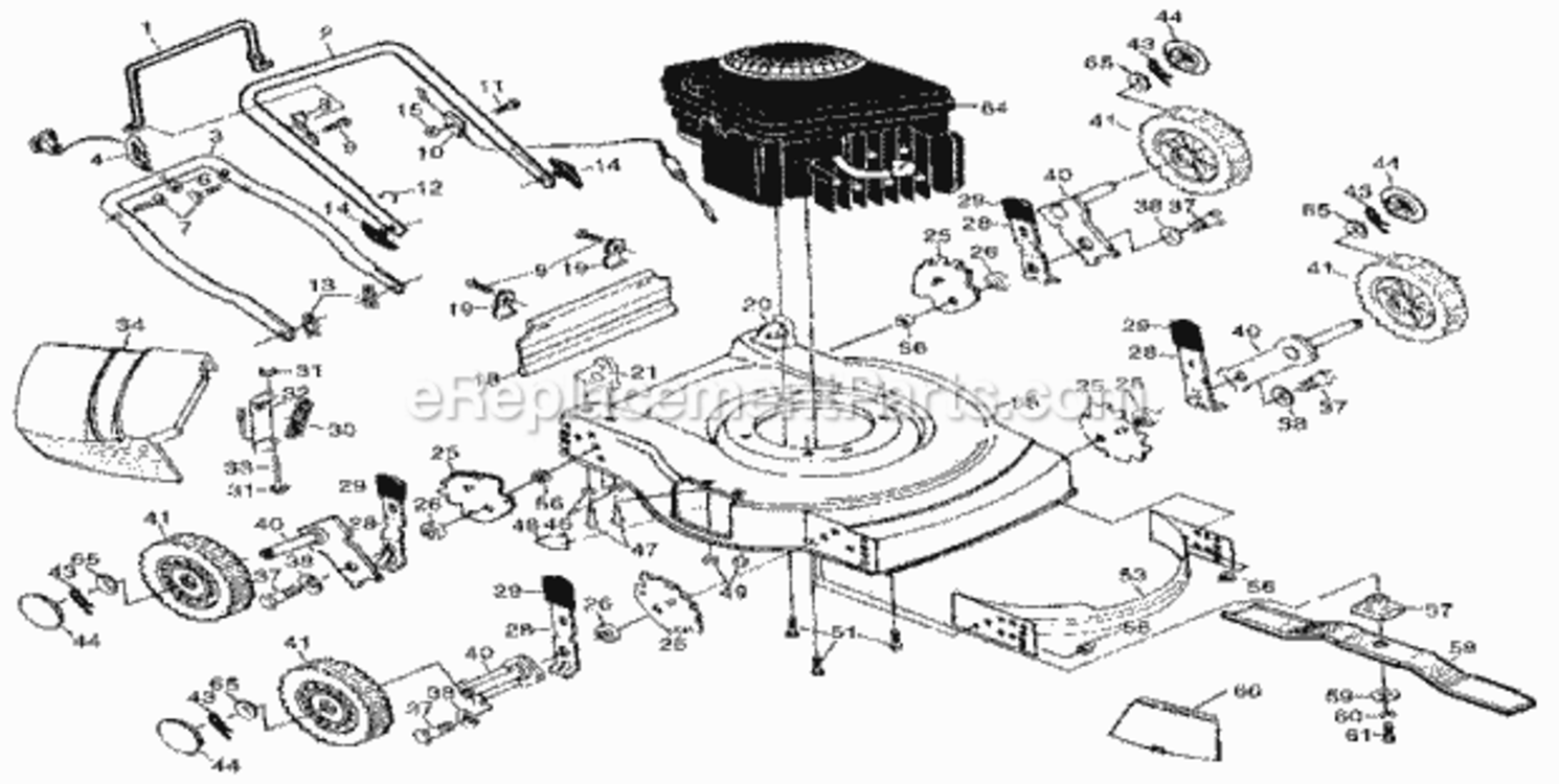 Page A Diagram and Parts List for 917381090  Craftsman Lawn Mower