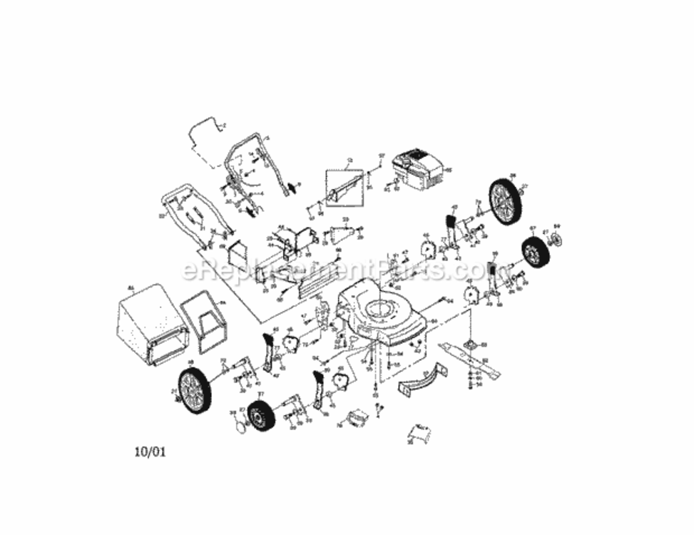 Page A Diagram and Parts List for 917381321  Craftsman Lawn Mower