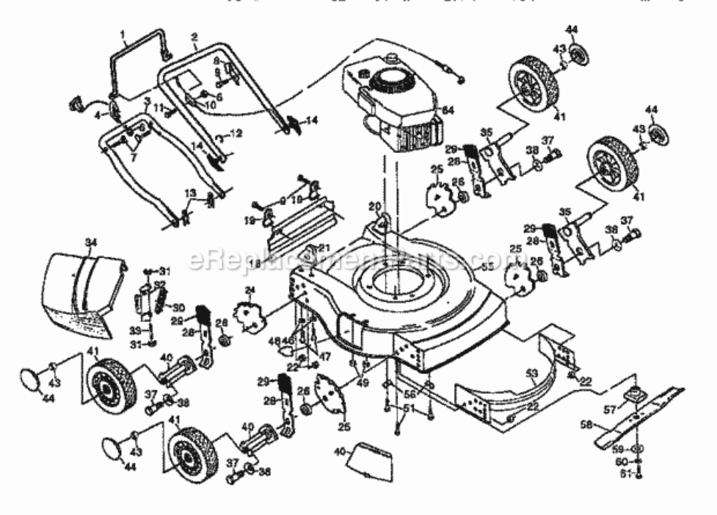 Page A Diagram and Parts List for 917382730  Craftsman Lawn Mower