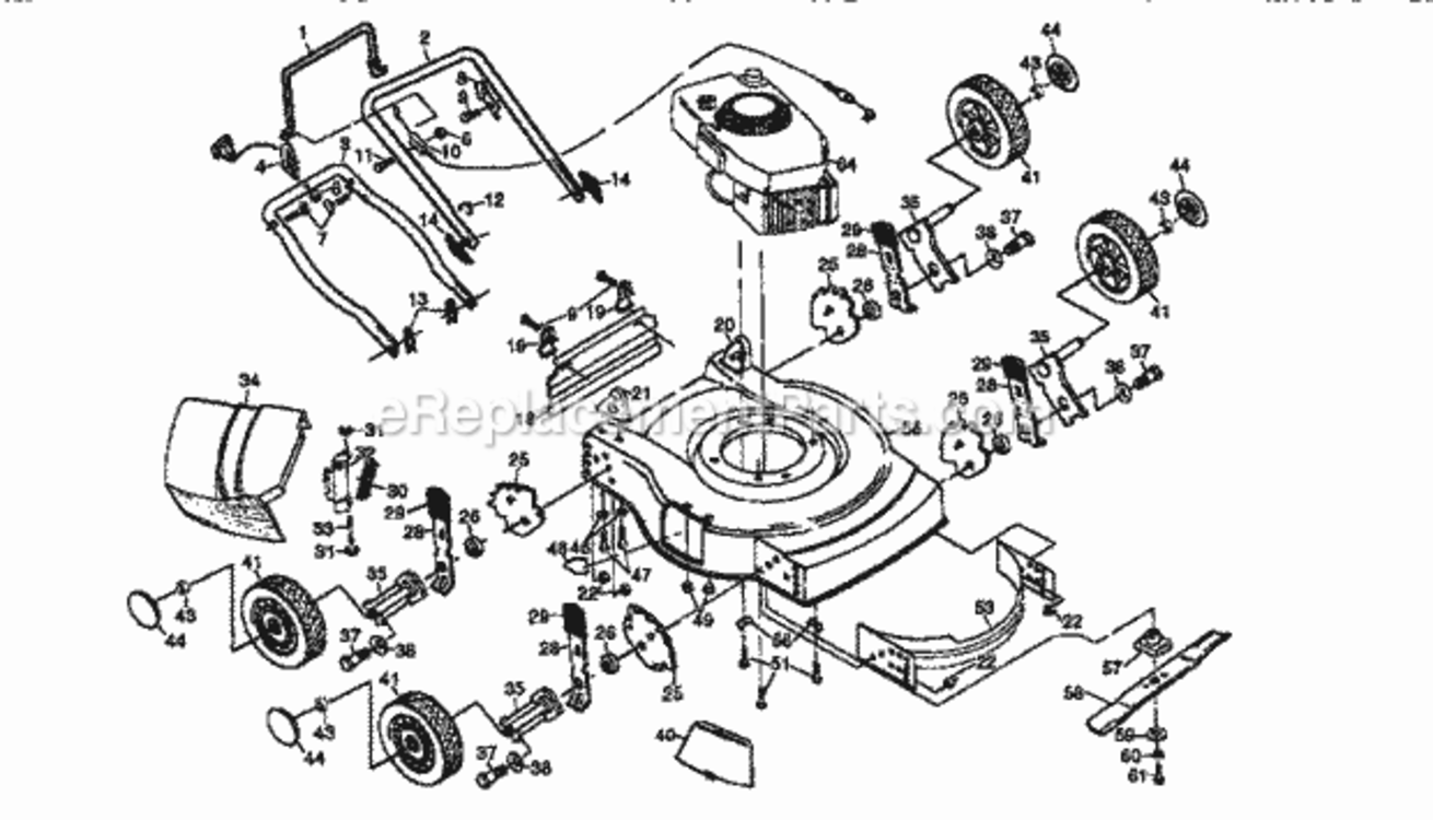 Page A Diagram and Parts List for 917382731  Craftsman Lawn Mower