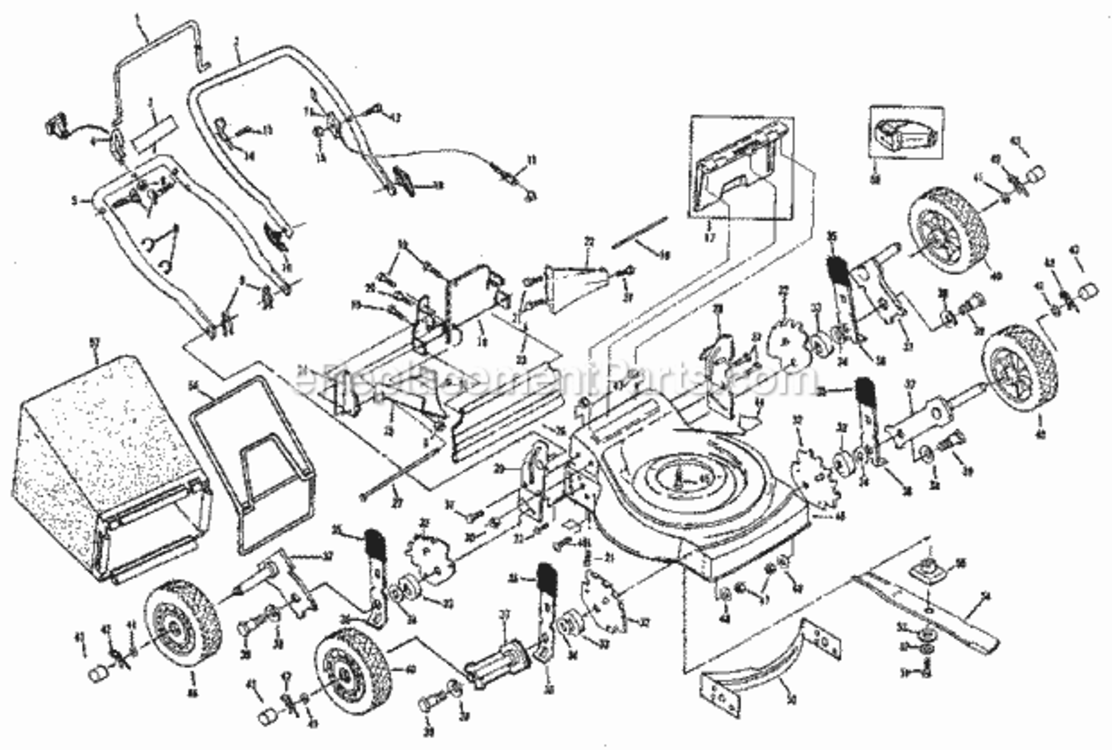 Page A Diagram and Parts List for 917383061  Craftsman Lawn Mower