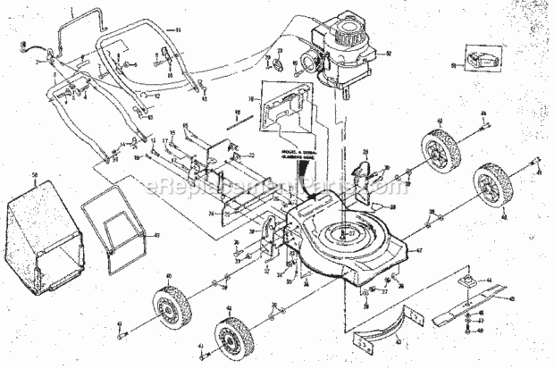 Page A Diagram and Parts List for 917383142  Craftsman Lawn Mower