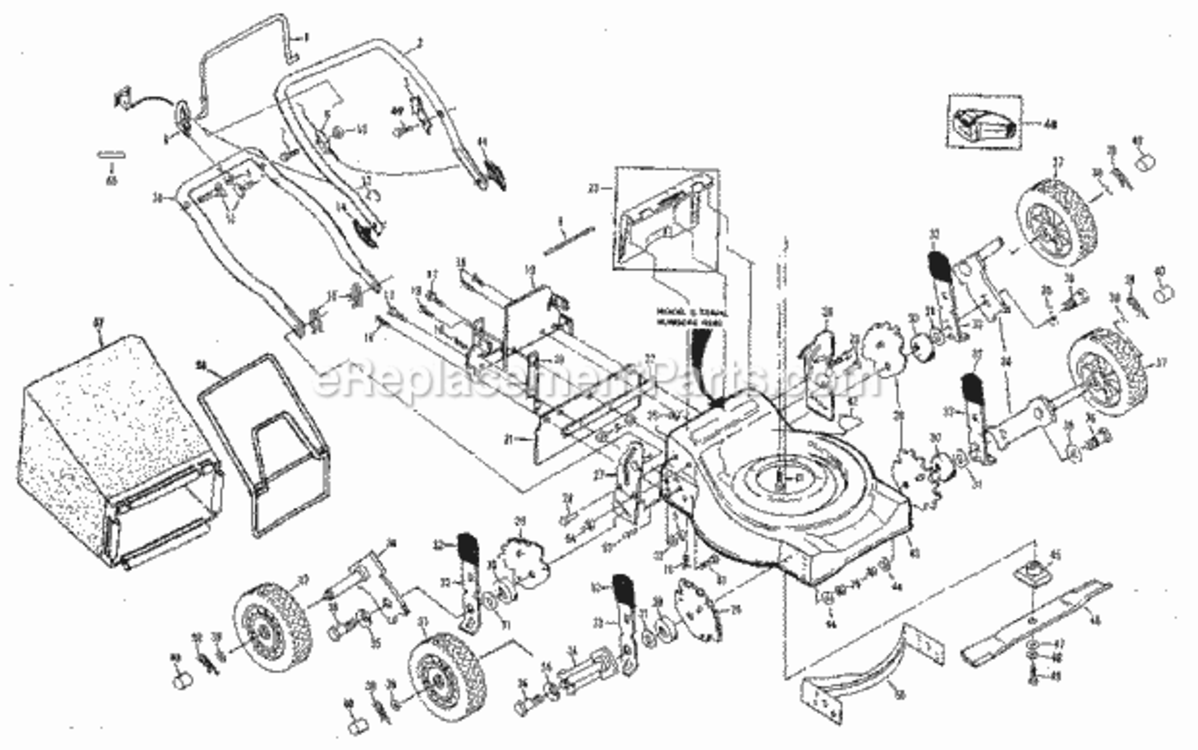 Page A Diagram and Parts List for 917383190  Craftsman Lawn Mower