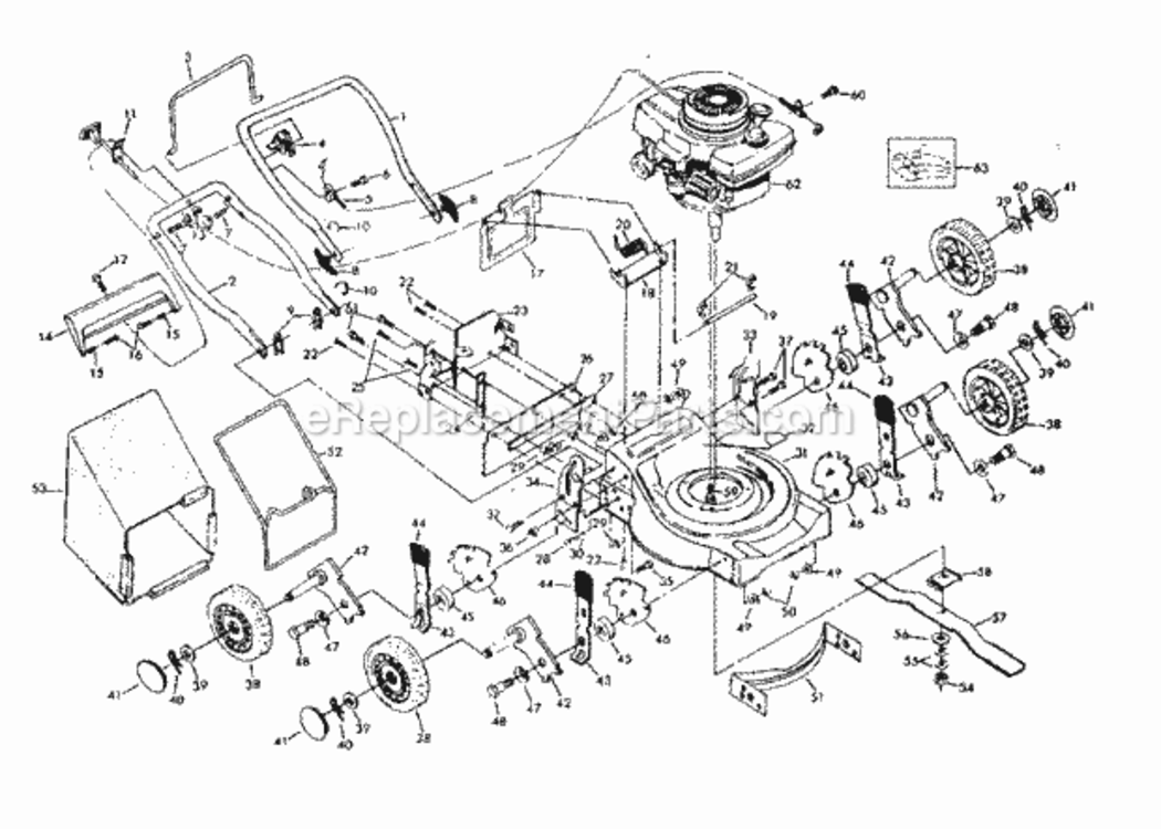 Page A Diagram and Parts List for 917383210  Craftsman Lawn Mower