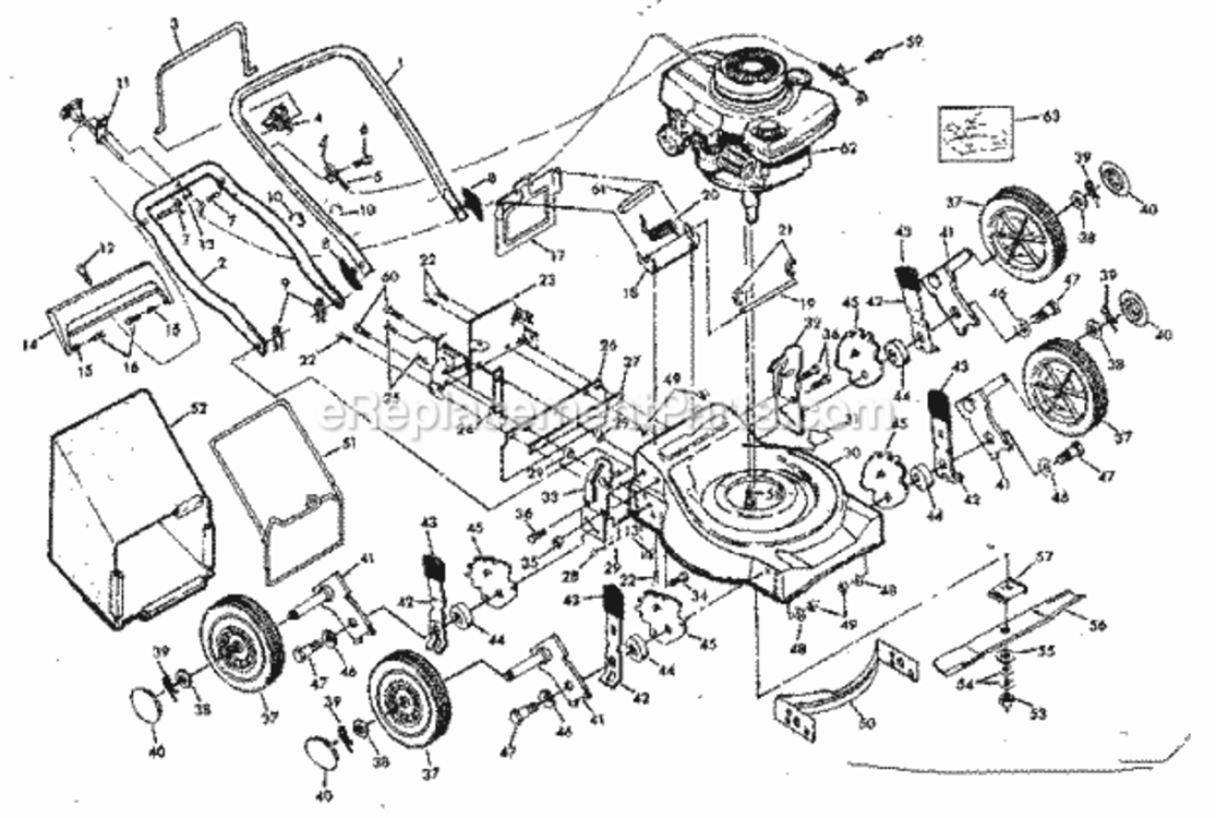 Page A Diagram and Parts List for 917383211  Craftsman Lawn Mower
