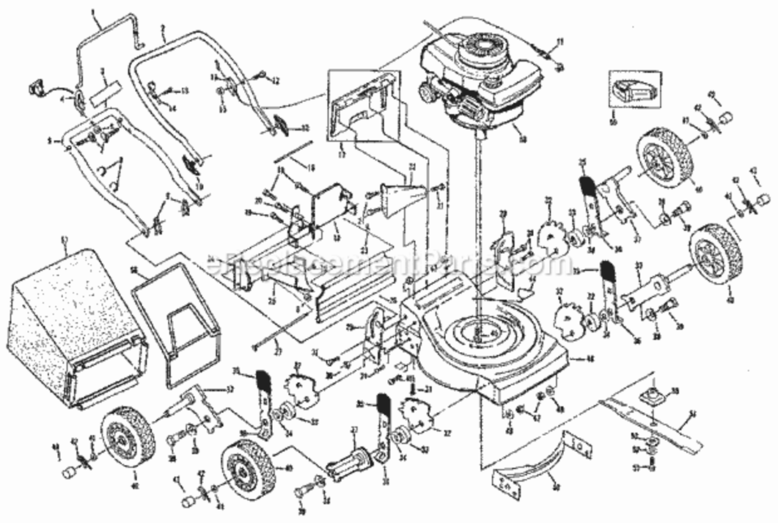 Page A Diagram and Parts List for 917383223  Craftsman Lawn Mower