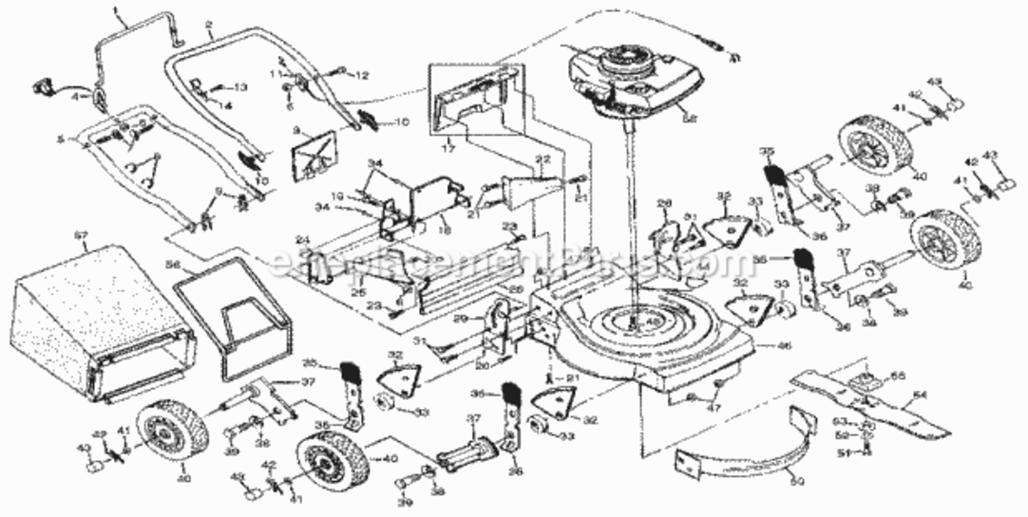 Page A Diagram and Parts List for 917383241  Craftsman Lawn Mower