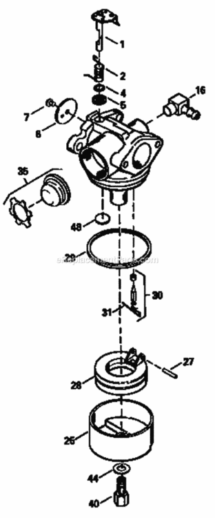 Page B Diagram and Parts List for 917383242  Craftsman Lawn Mower