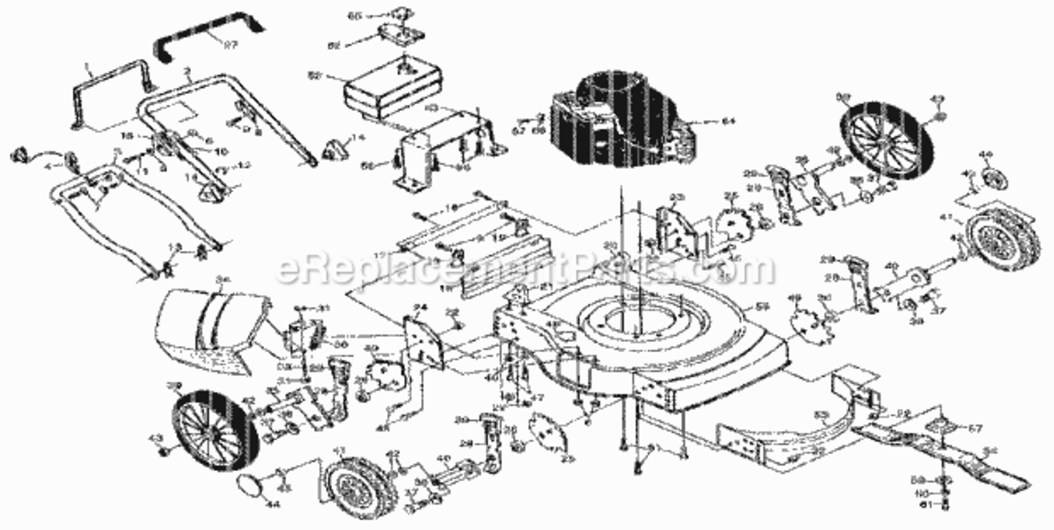Page A Diagram and Parts List for 917383250  Craftsman Lawn Mower
