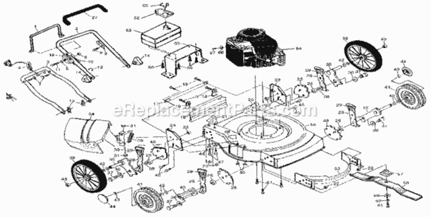 Page A Diagram and Parts List for 917383251  Craftsman Lawn Mower