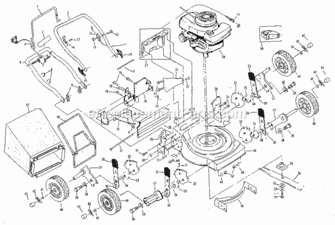 Page A Diagram and Parts List for 917383270  Craftsman Lawn Mower