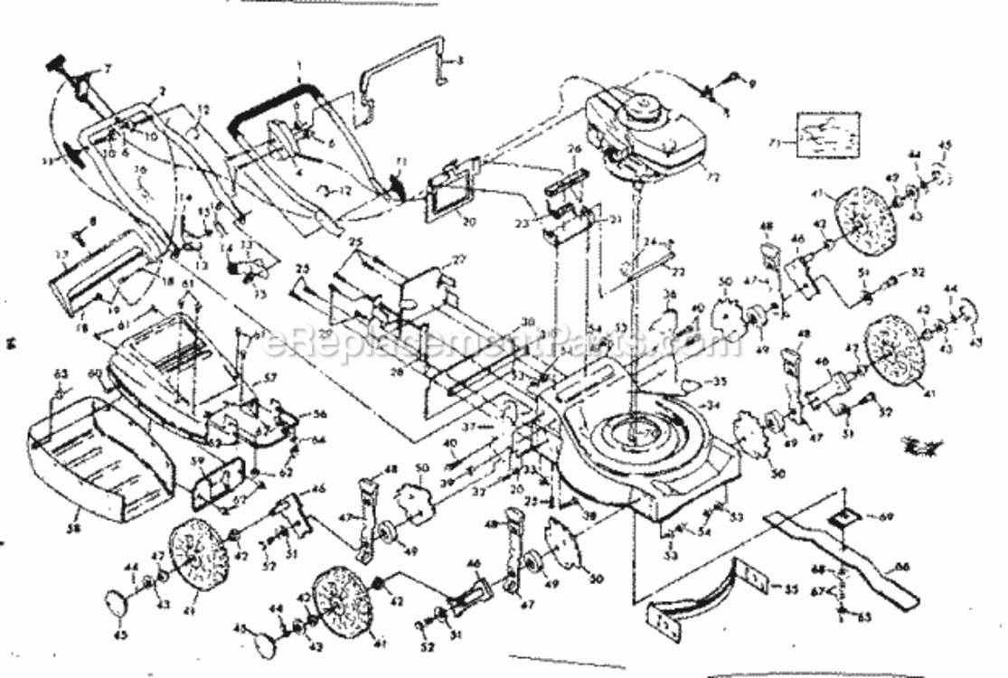 Page A Diagram and Parts List for 917383301  Craftsman Lawn Mower