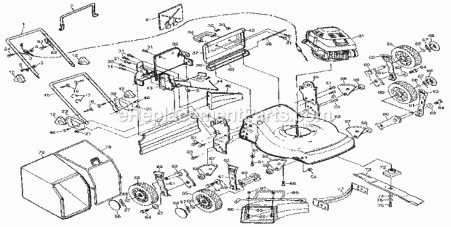 Page A Diagram and Parts List for 917383371  Craftsman Lawn Mower