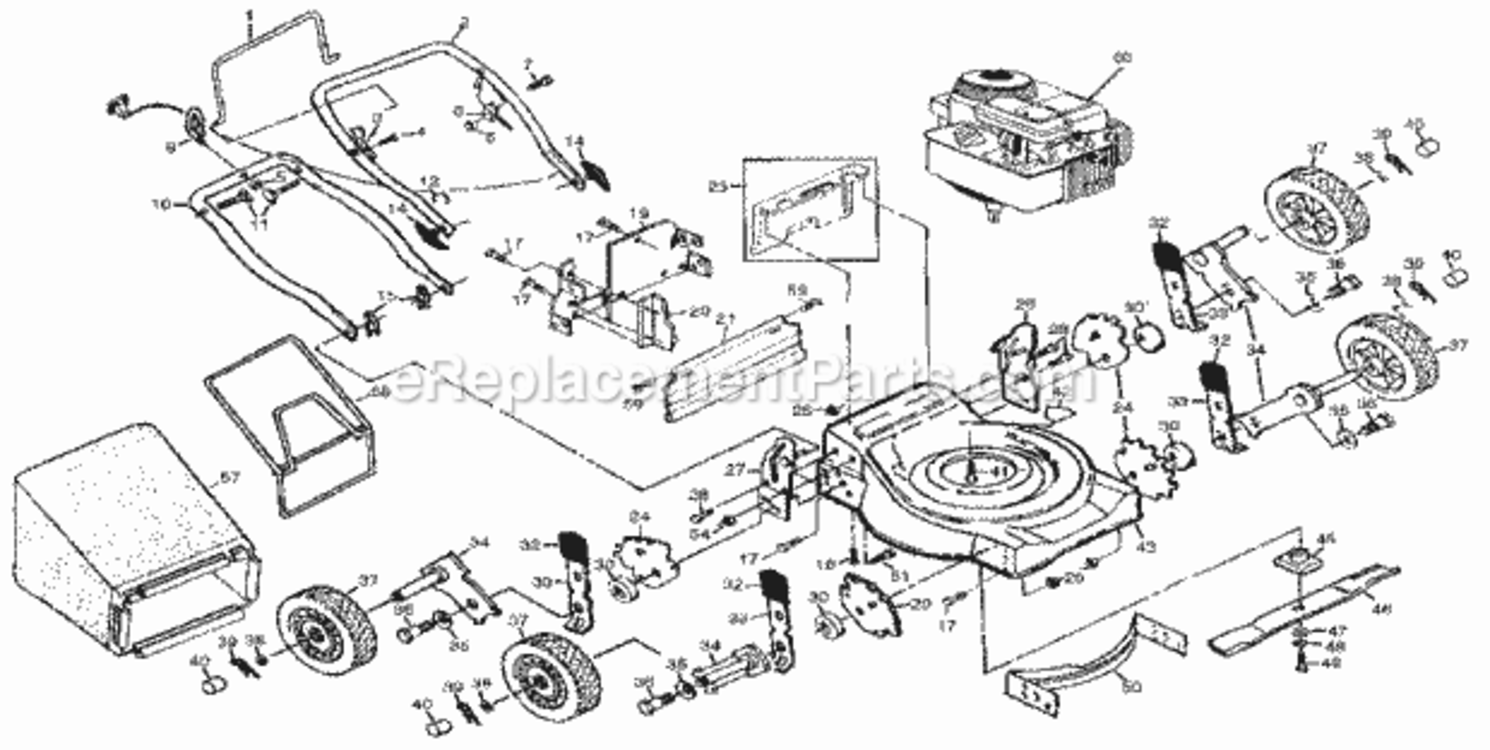Page A Diagram and Parts List for 917383490  Craftsman Lawn Mower
