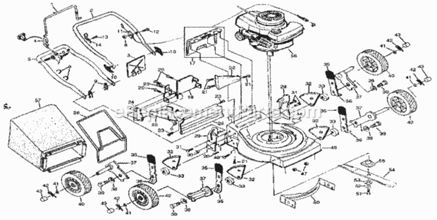Page A Diagram and Parts List for 917383541  Craftsman Lawn Mower