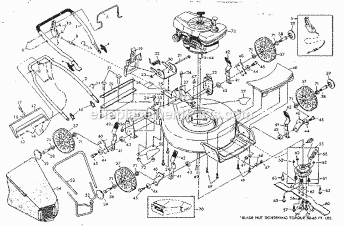 Page A Diagram and Parts List for 917384003  Craftsman Lawn Mower