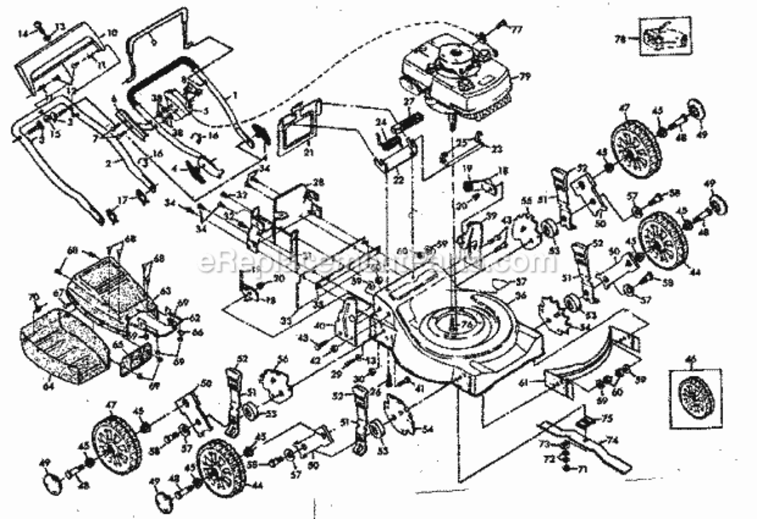Page A Diagram and Parts List for 917384101  Craftsman Lawn Mower