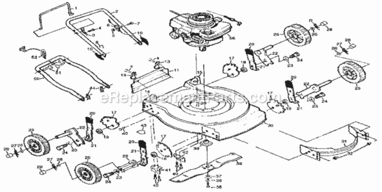 Page A Diagram and Parts List for 917384410  Craftsman Lawn Mower