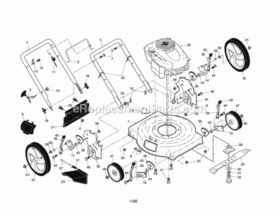 Page A Diagram and Parts List for 917385350  Craftsman Lawn Mower