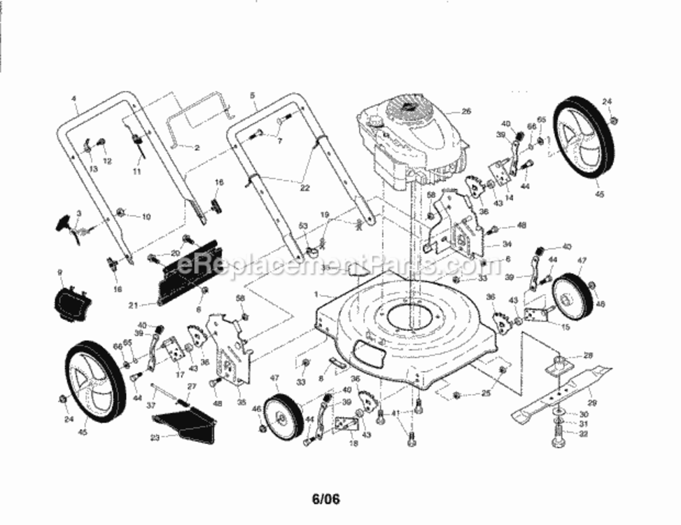 Page A Diagram and Parts List for 917385351  Craftsman Lawn Mower