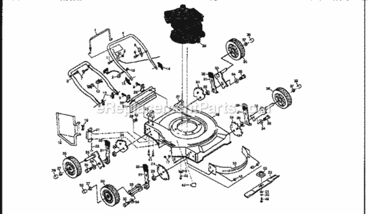 Page A Diagram and Parts List for 917386000  Craftsman Lawn Mower