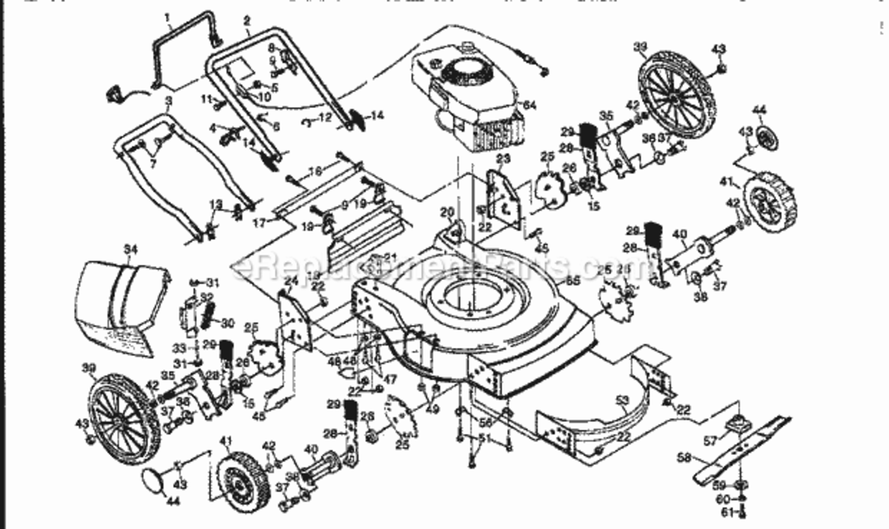 Page A Diagram and Parts List for 917386060  Craftsman Lawn Mower