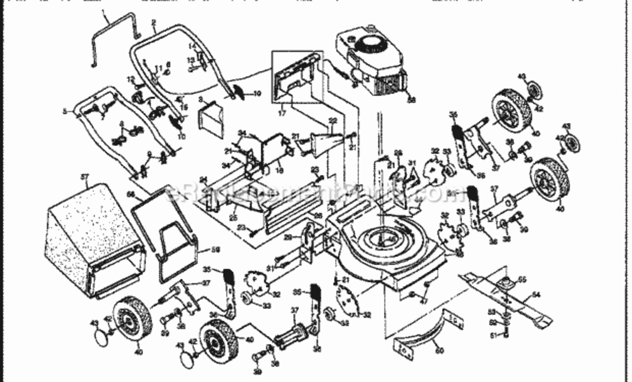 Page A Diagram and Parts List for 917386120  Craftsman Lawn Mower