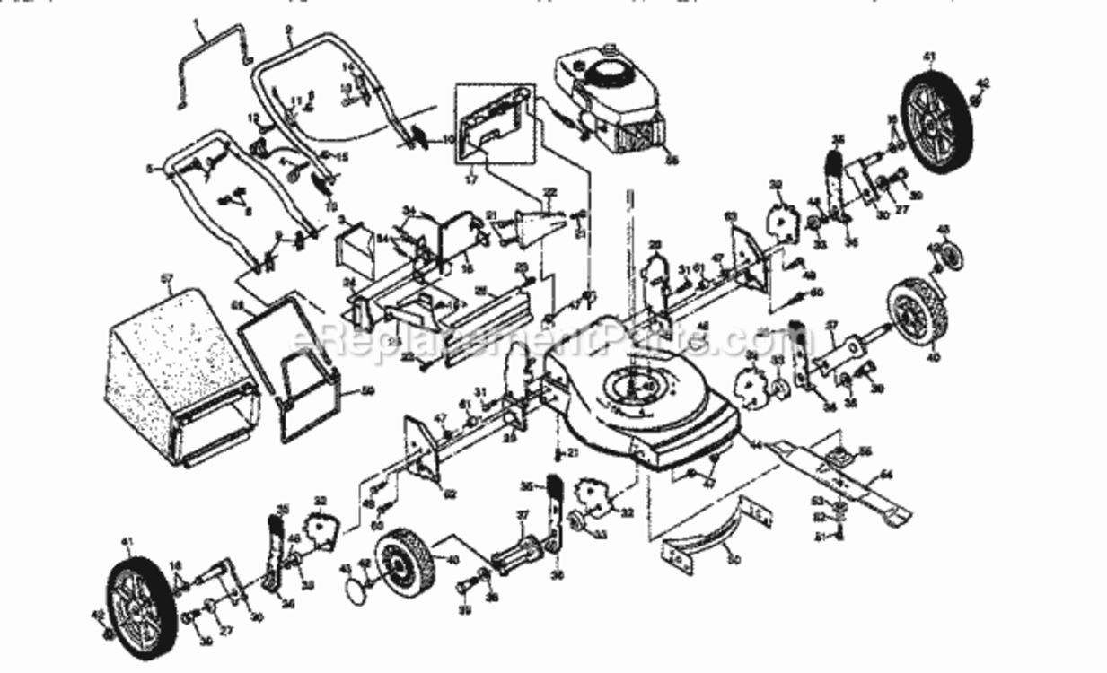 Page A Diagram and Parts List for 917386150  Craftsman Lawn Mower