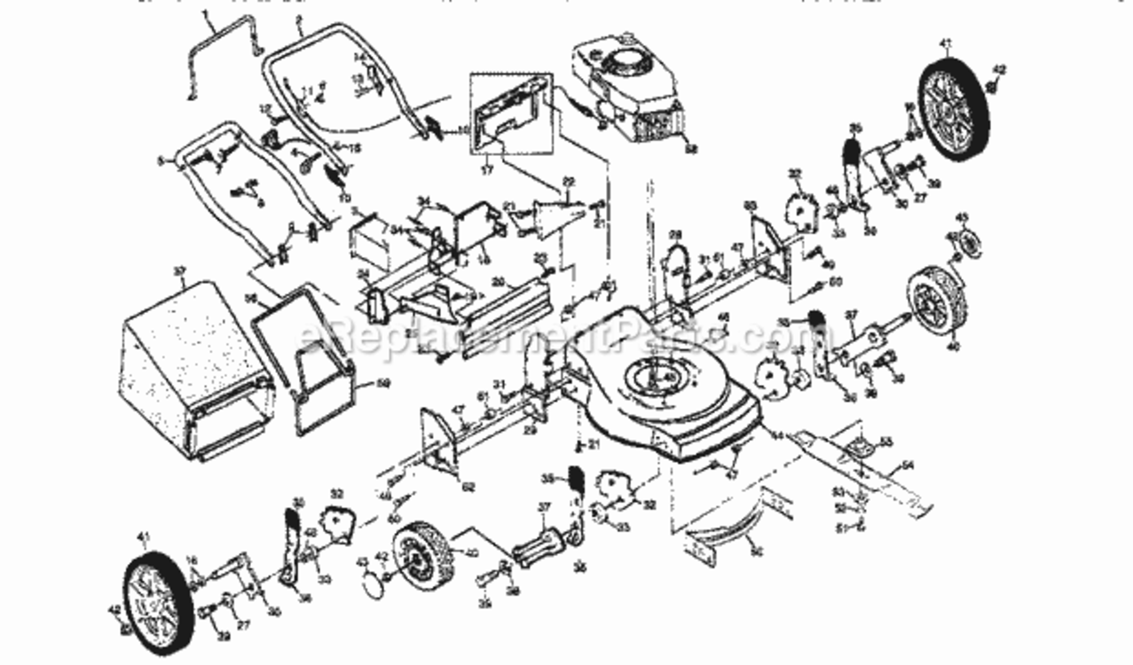 Page A Diagram and Parts List for 917386151  Craftsman Lawn Mower