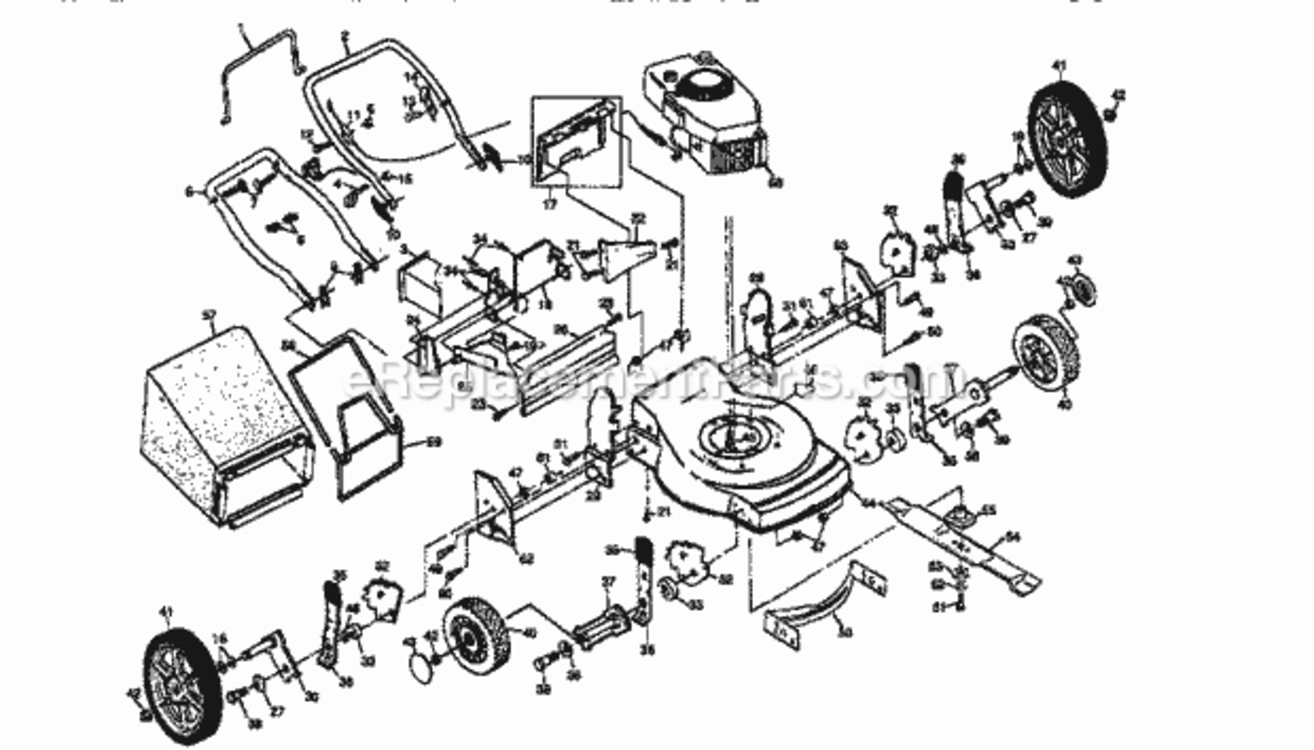 Page A Diagram and Parts List for 917386153  Craftsman Lawn Mower