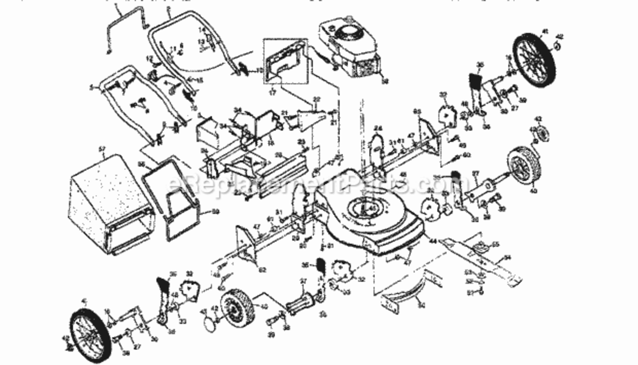 Page A Diagram and Parts List for 917386651  Craftsman Lawn Mower