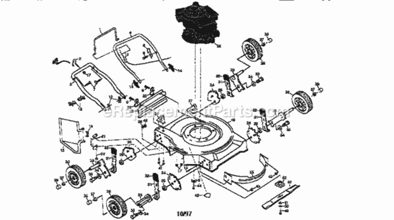 Page A Diagram and Parts List for 917387003  Craftsman Lawn Mower