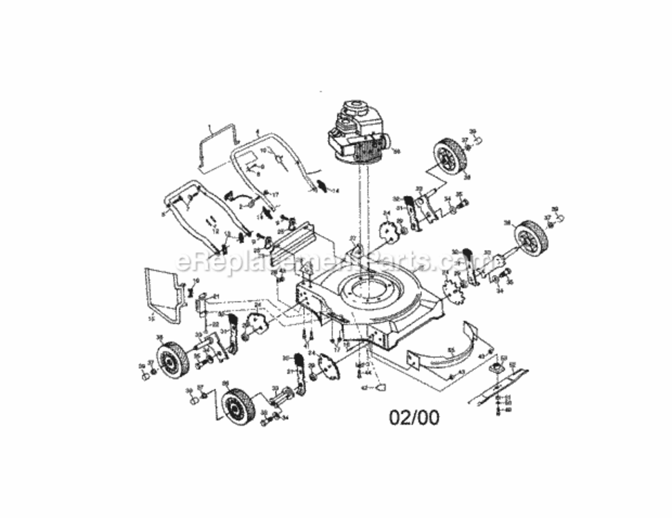 Page A Diagram and Parts List for 917387010  Craftsman Lawn Mower