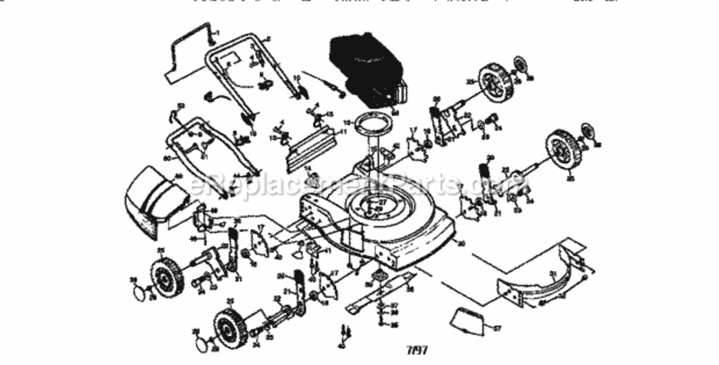 Page A Diagram and Parts List for 917387022  Craftsman Lawn Mower