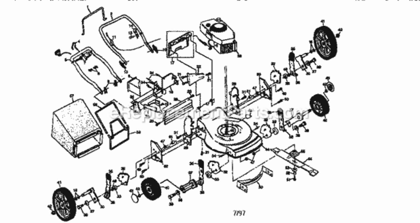 Page A Diagram and Parts List for 917387153  Craftsman Lawn Mower