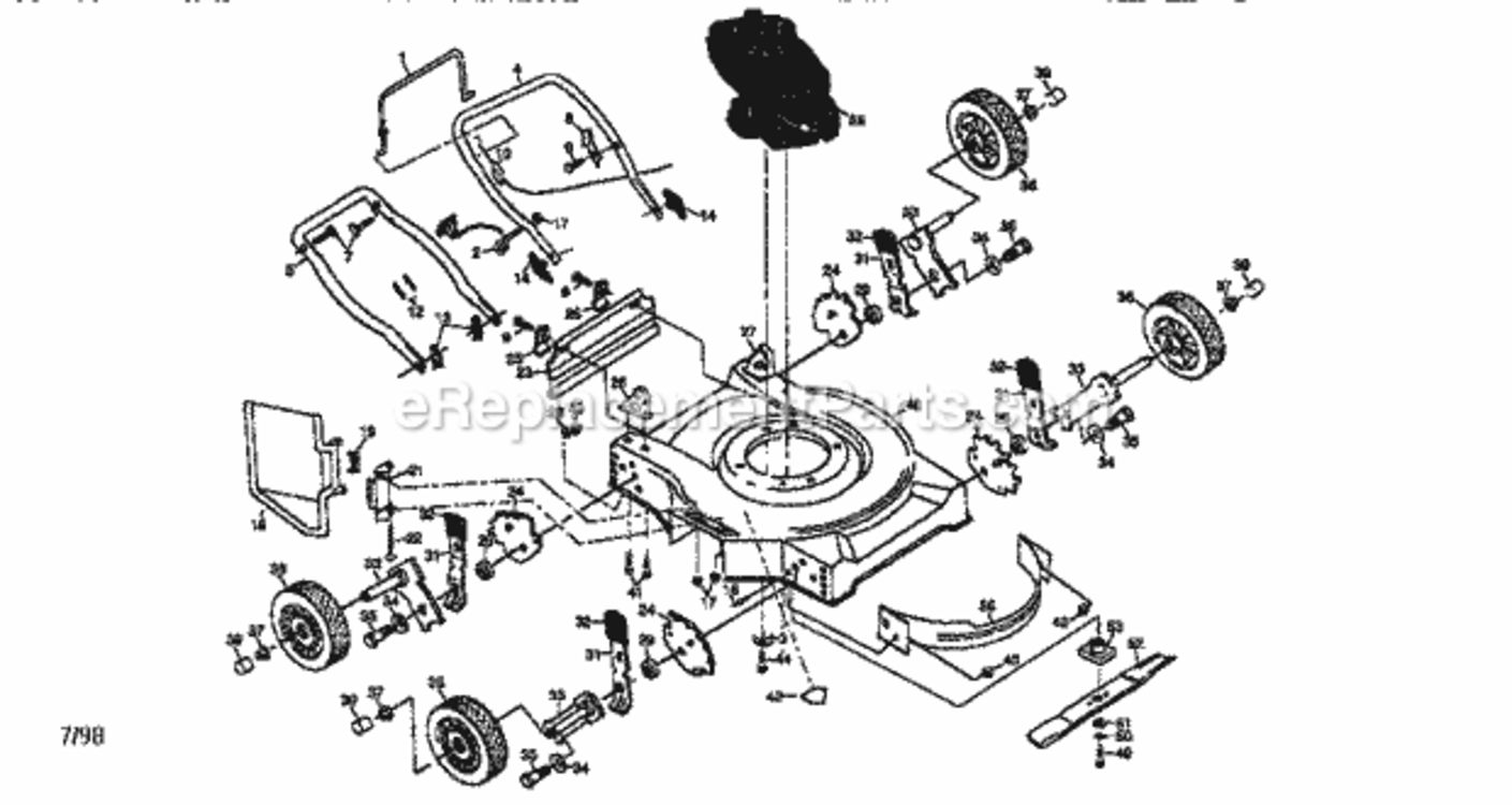 Page A Diagram and Parts List for 917387202  Craftsman Lawn Mower