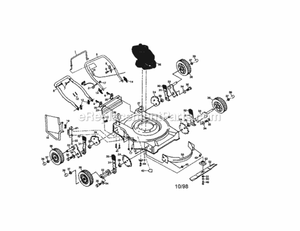 Page A Diagram and Parts List for 917387203  Craftsman Lawn Mower