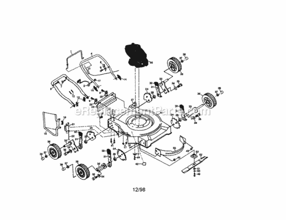 Page A Diagram and Parts List for 917387204  Craftsman Lawn Mower