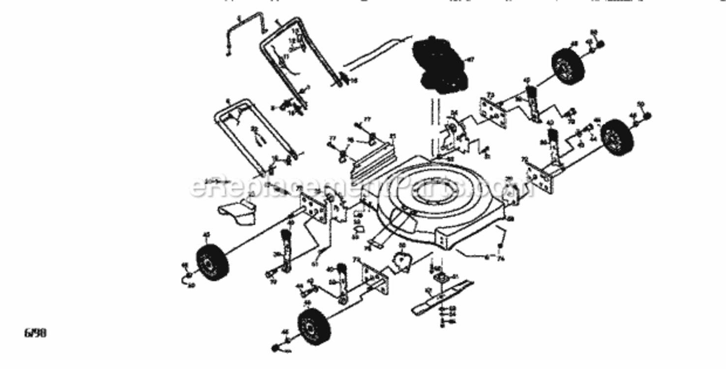 Page A Diagram and Parts List for 917387211  Craftsman Lawn Mower