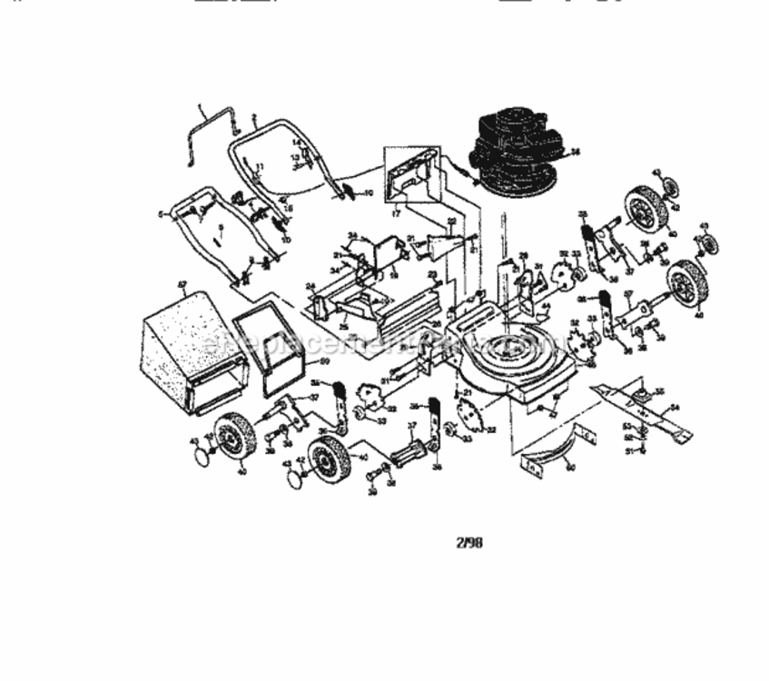 Page A Diagram and Parts List for 917387251  Craftsman Lawn Mower