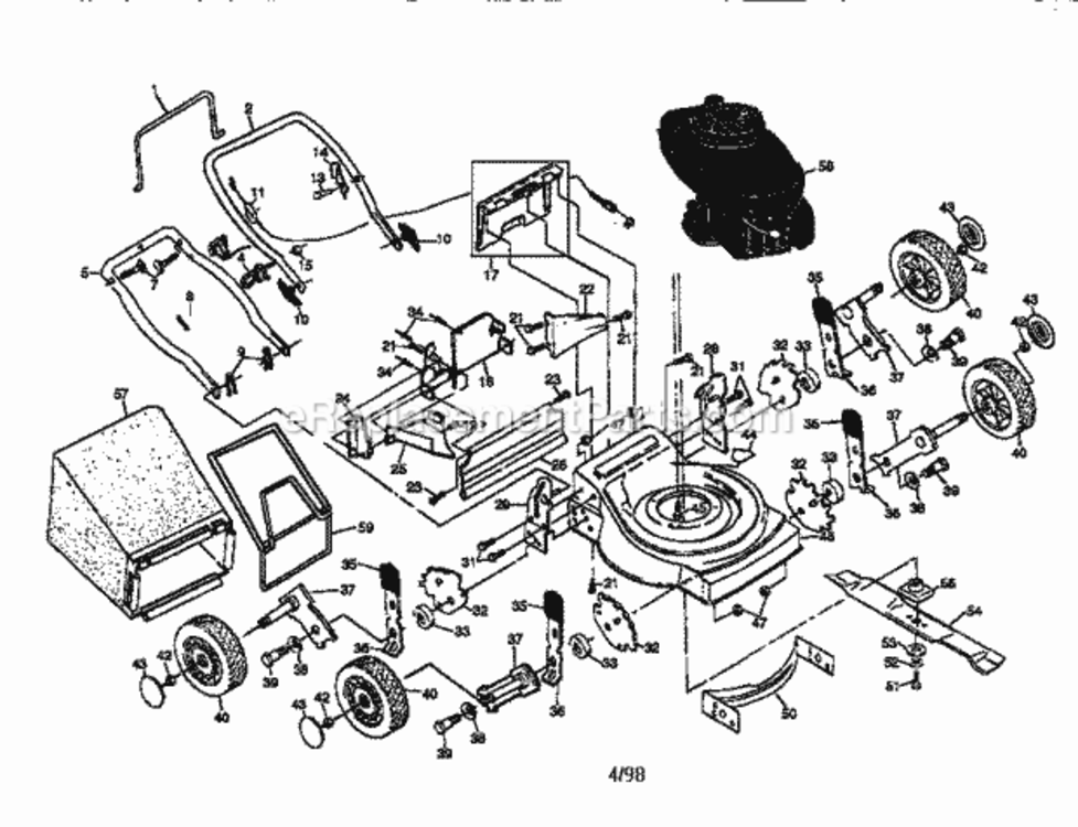 Page A Diagram and Parts List for 917387252  Craftsman Lawn Mower