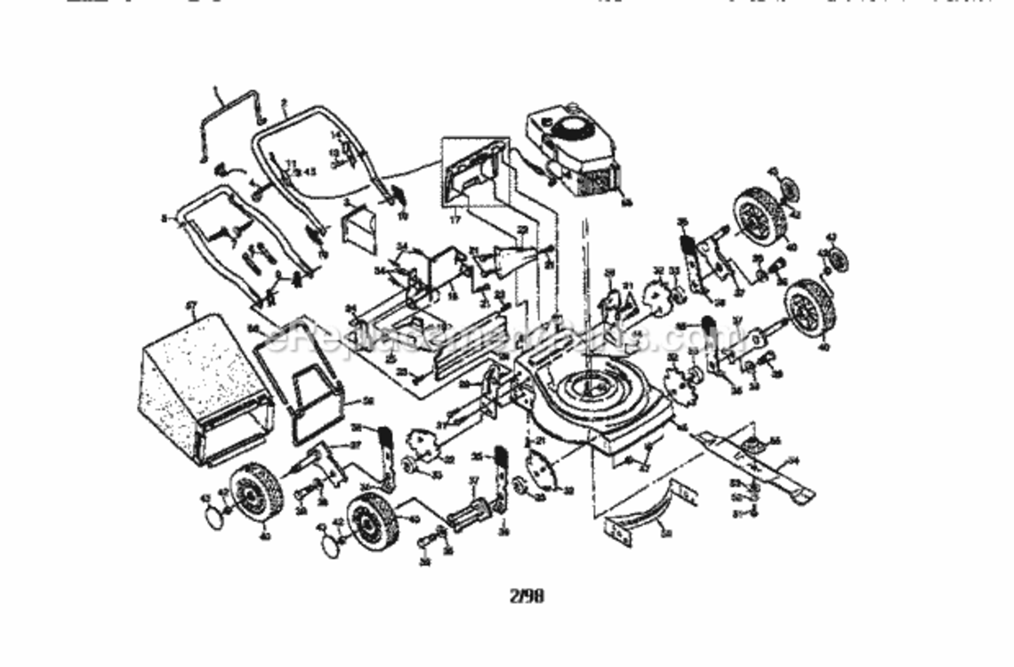 Page A Diagram and Parts List for 917387261  Craftsman Lawn Mower