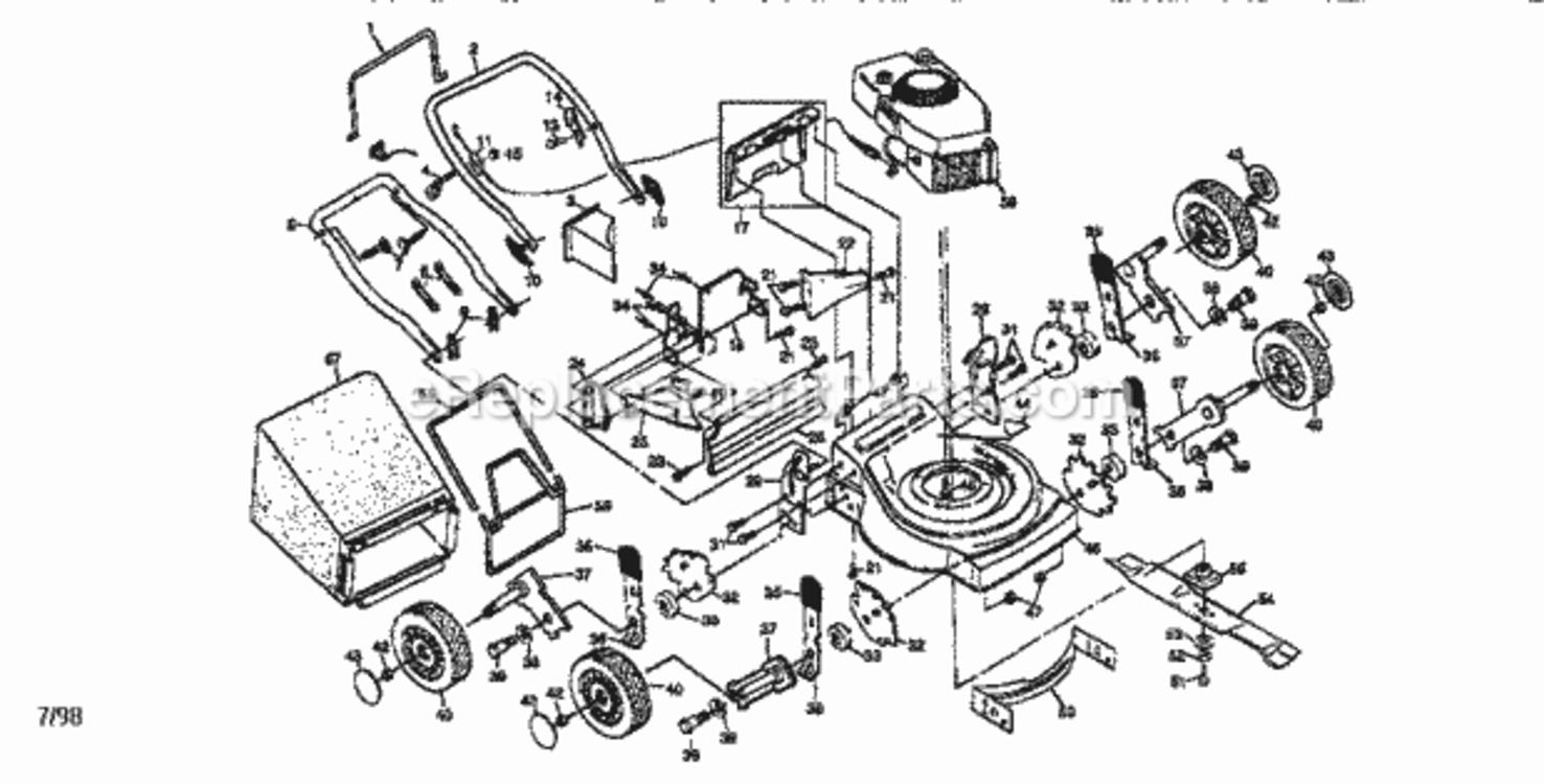 Page A Diagram and Parts List for 917387262  Craftsman Lawn Mower