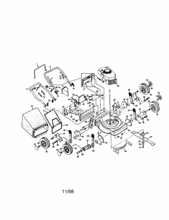 Page A Diagram and Parts List for 917387282  Craftsman Lawn Mower
