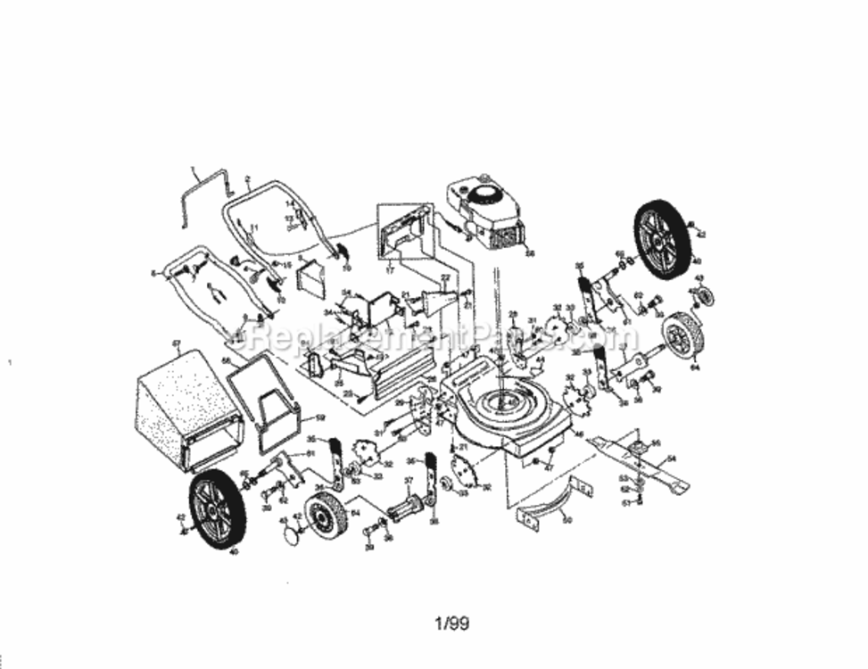 Page A Diagram and Parts List for 917387292  Craftsman Lawn Mower