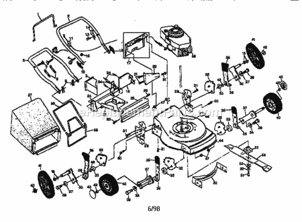 Page A Diagram and Parts List for 917387301  Craftsman Lawn Mower