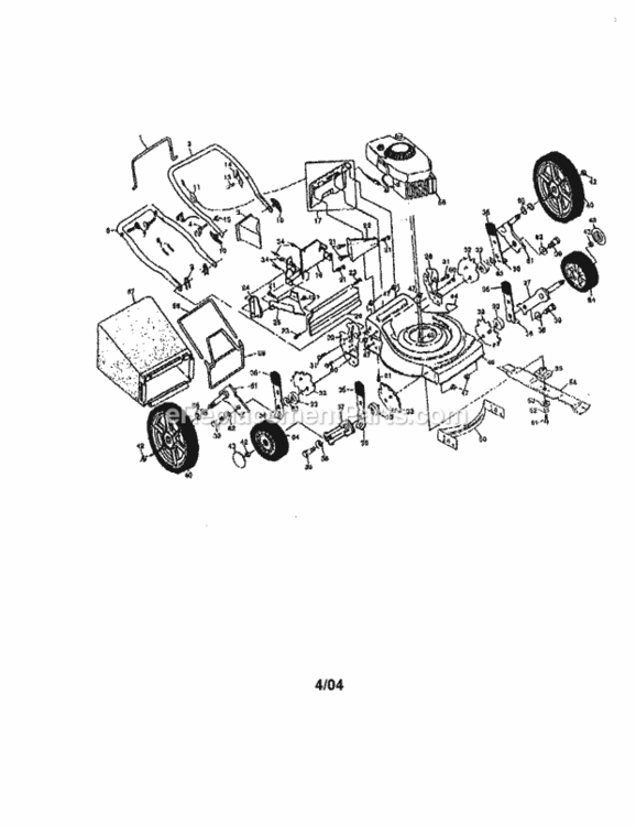Page A Diagram and Parts List for 917387321  Craftsman Lawn Mower